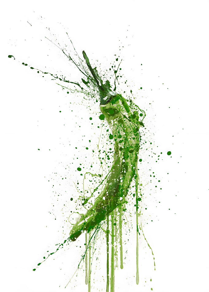 Watercolor Green Chilli