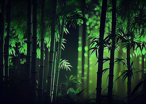 Escape to the Bamboo Woods — metal poster wall art