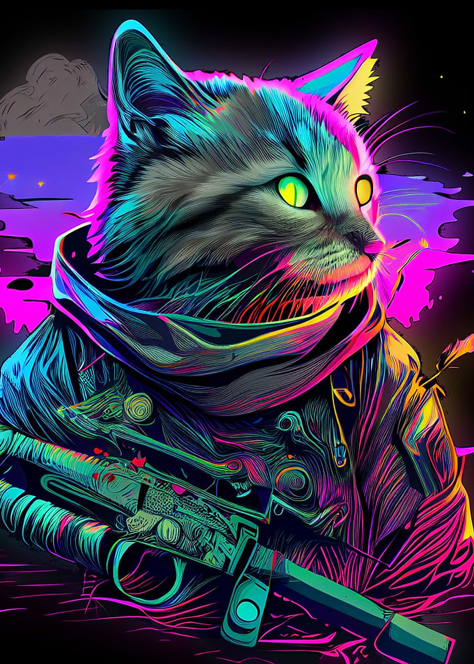 Chat Synthwave