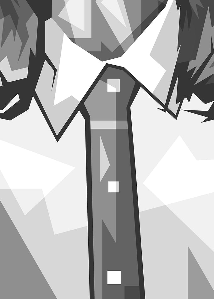 Tie Grayscale Art