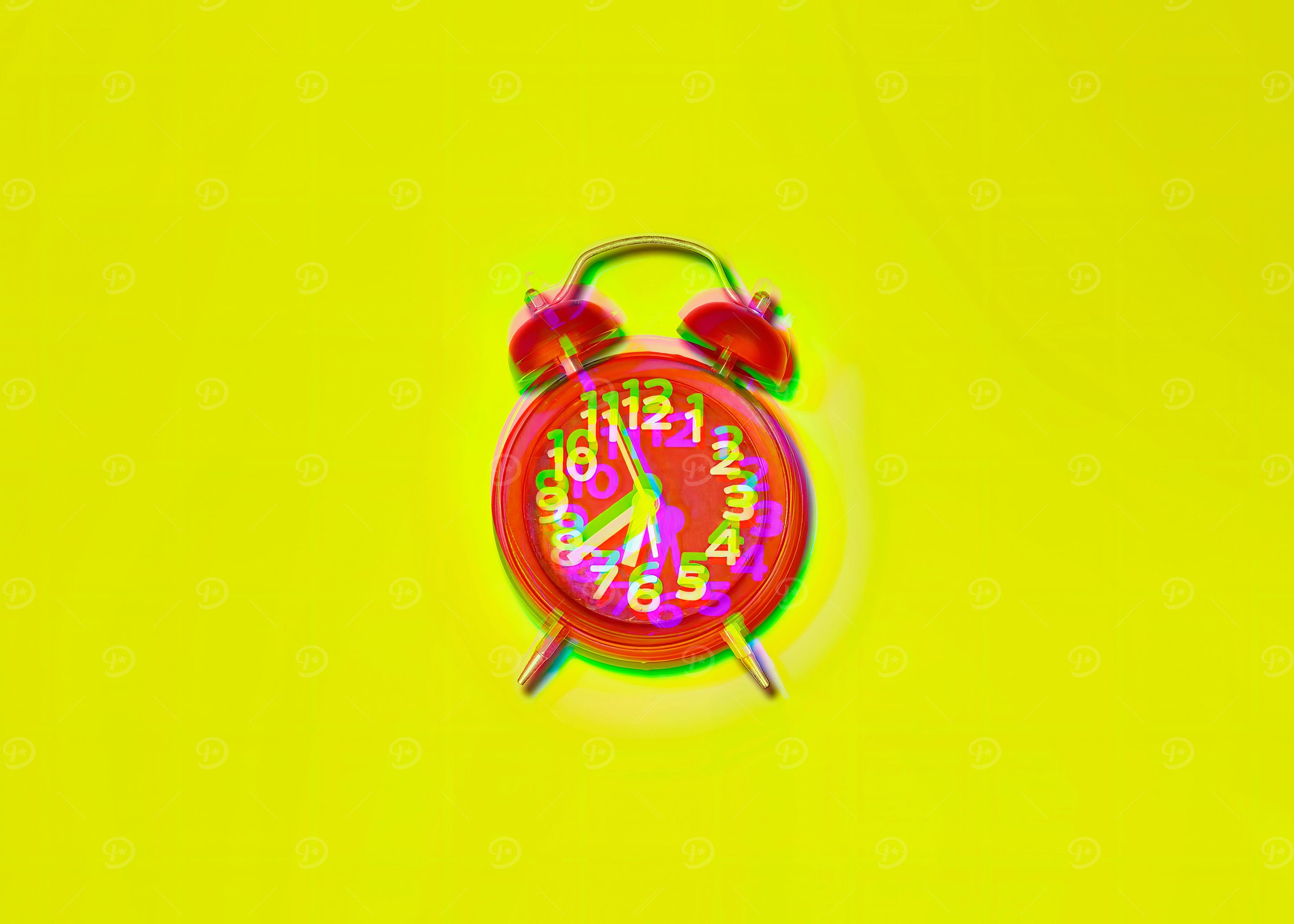 Alarm clock above acid gli