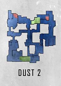 Dust2 Map White And Blue