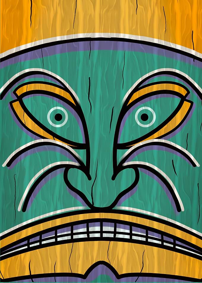 Tiki Mask Angry