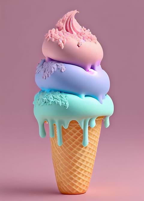 Triple Scoop of Sweetness — metal poster wall art