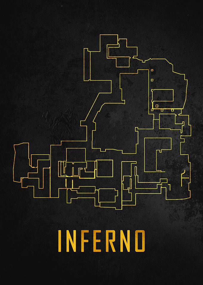 Inferno Map Black And Gold