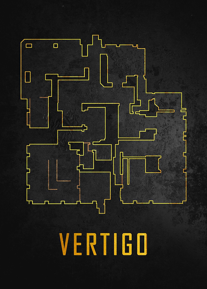 Vertigo Map Black And Gold