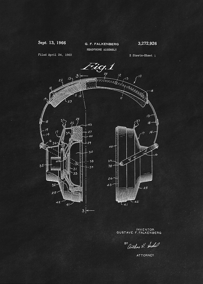 Retro Headphones Blueprint
