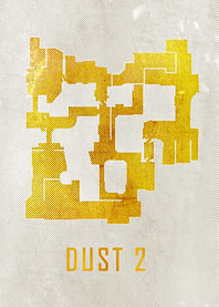 Dust 2 Map White and Gold