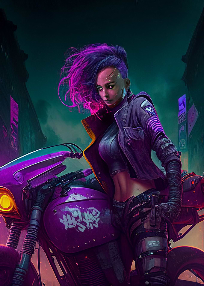 Cyberpunk Girl in New York