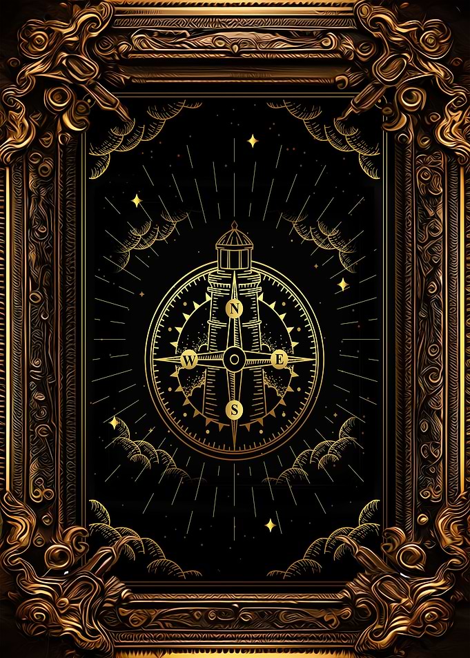 Tarot lighthouse compass