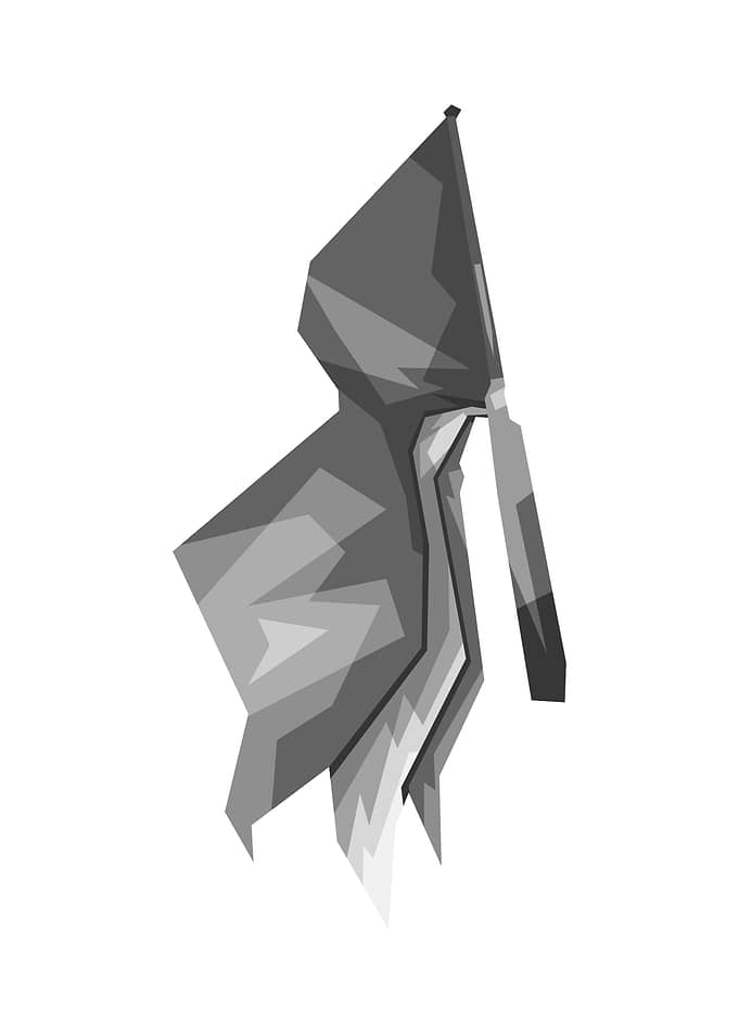 Flag Red Grayscale