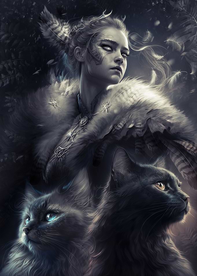 Freyja and her two cats
