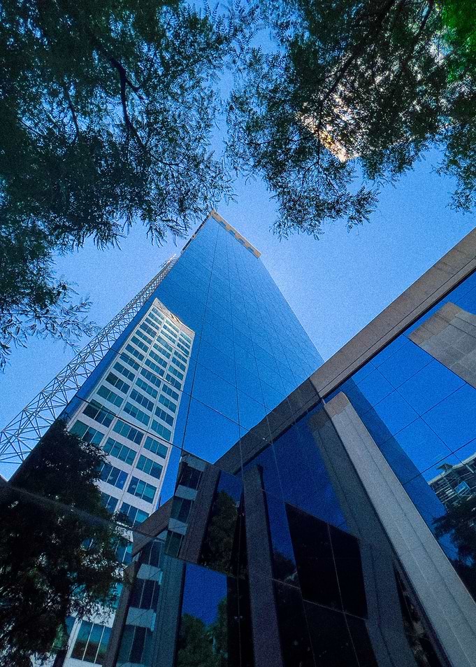 Building reflects building