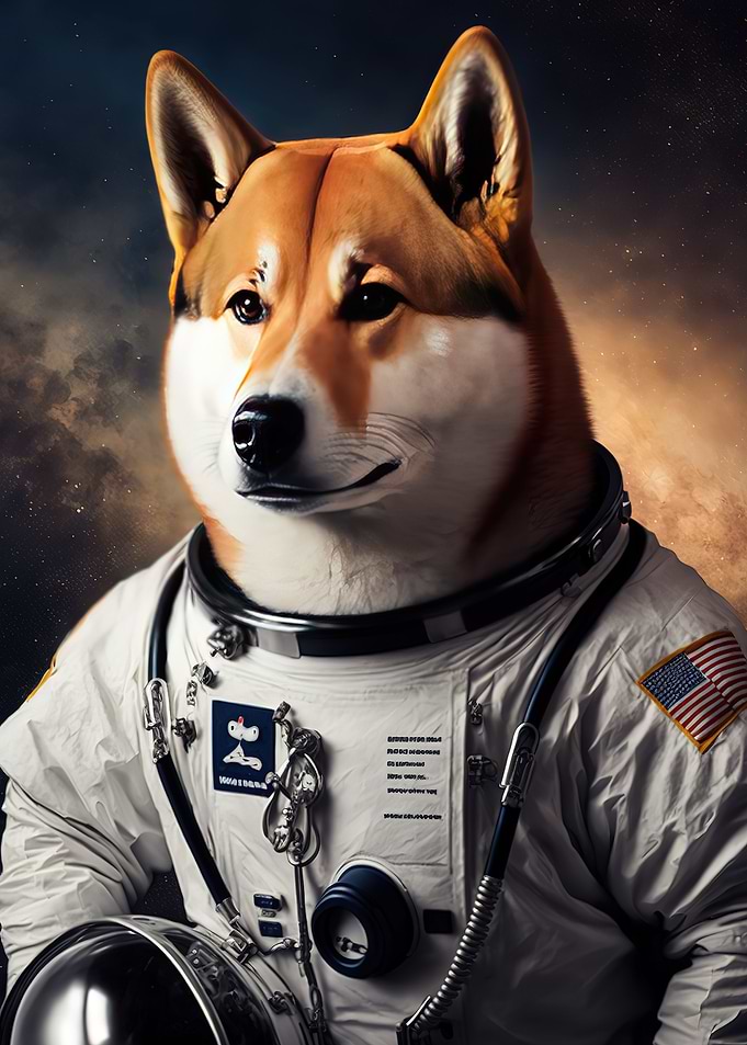 dogs shiba inu astronaut