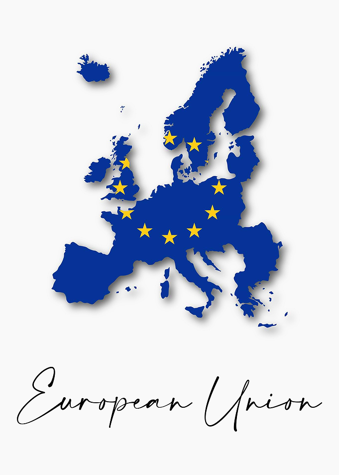 European Union Map Flag