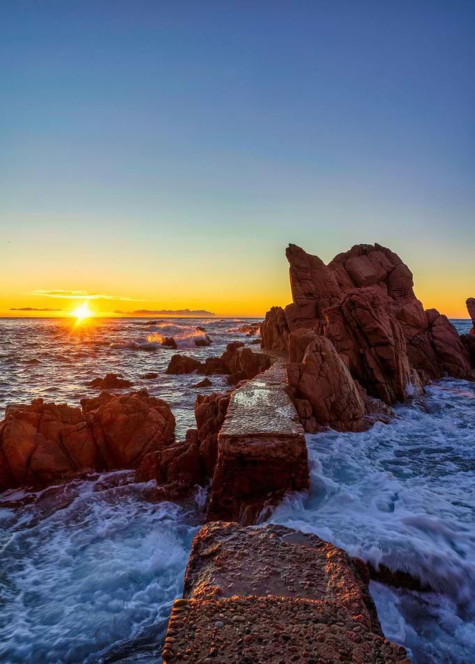 Coastal landscape sunset