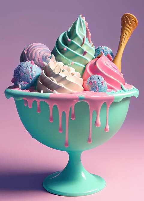 Scoops of Sweetness — metal poster wall art