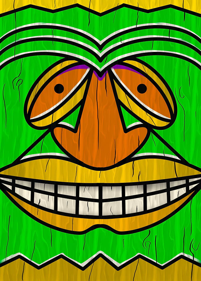 Tiki Mask Happy