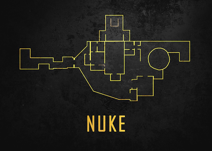 Nuke Map Black And Gold