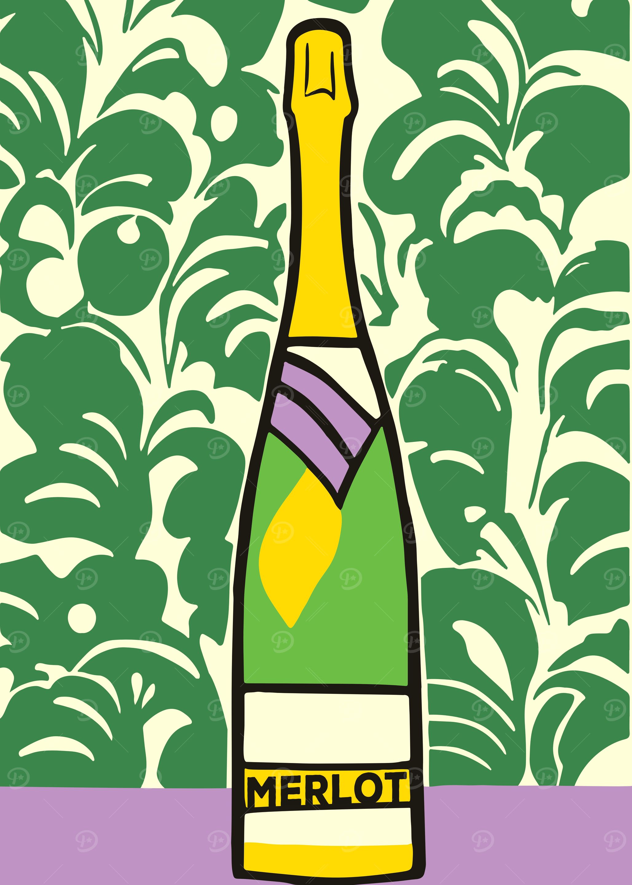 Merlot Champagne Poster