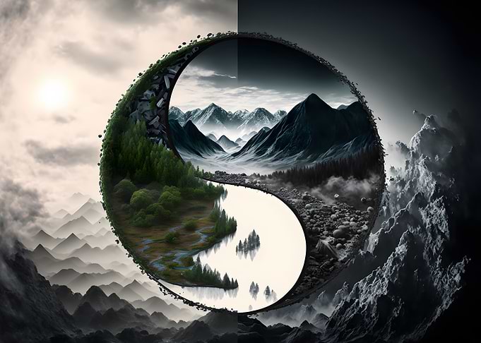 A Yin and Yang Landscape