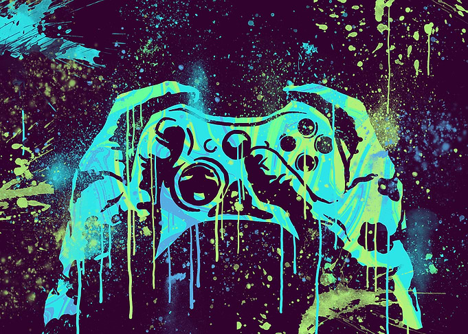 GAMER HAND ILLUSTRATION
