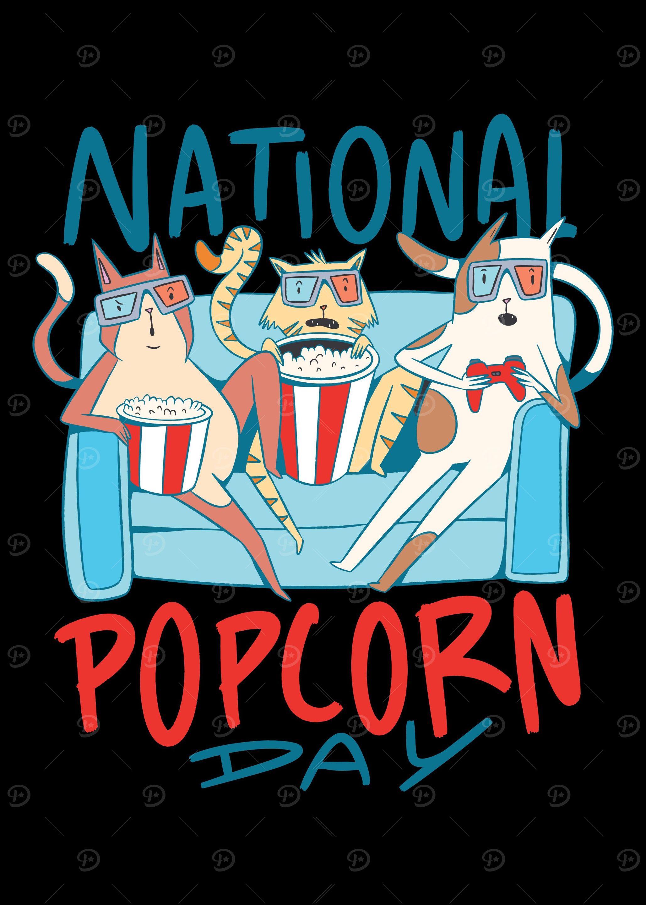 national popcorn day cats