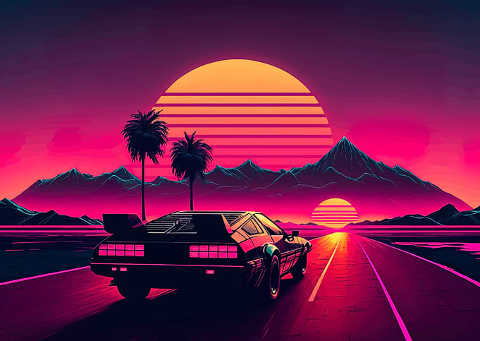 the perfect sunset neon
