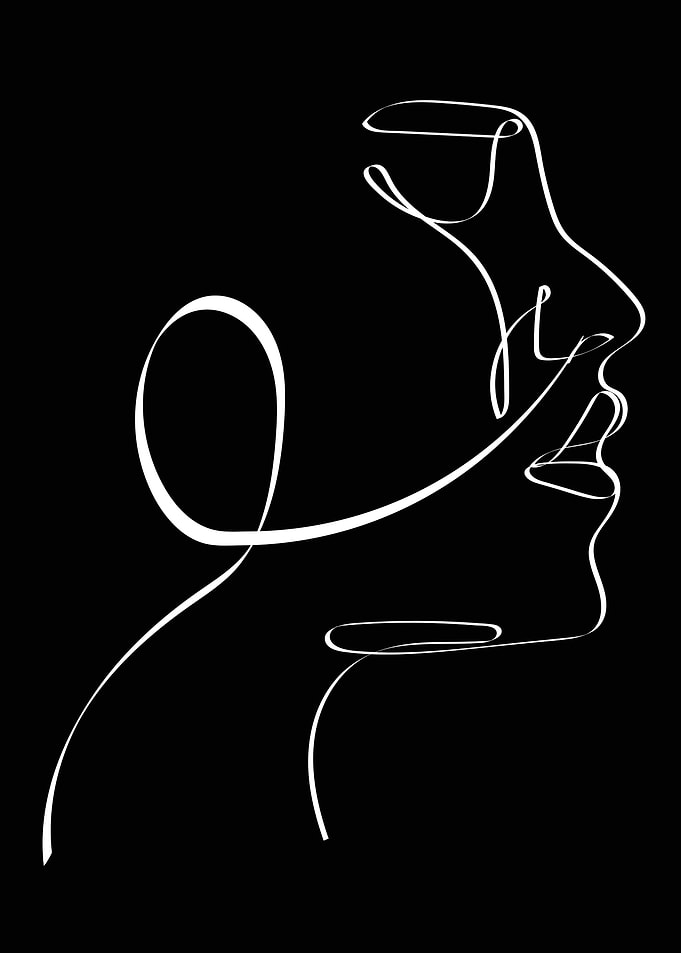 One Line Art Woman