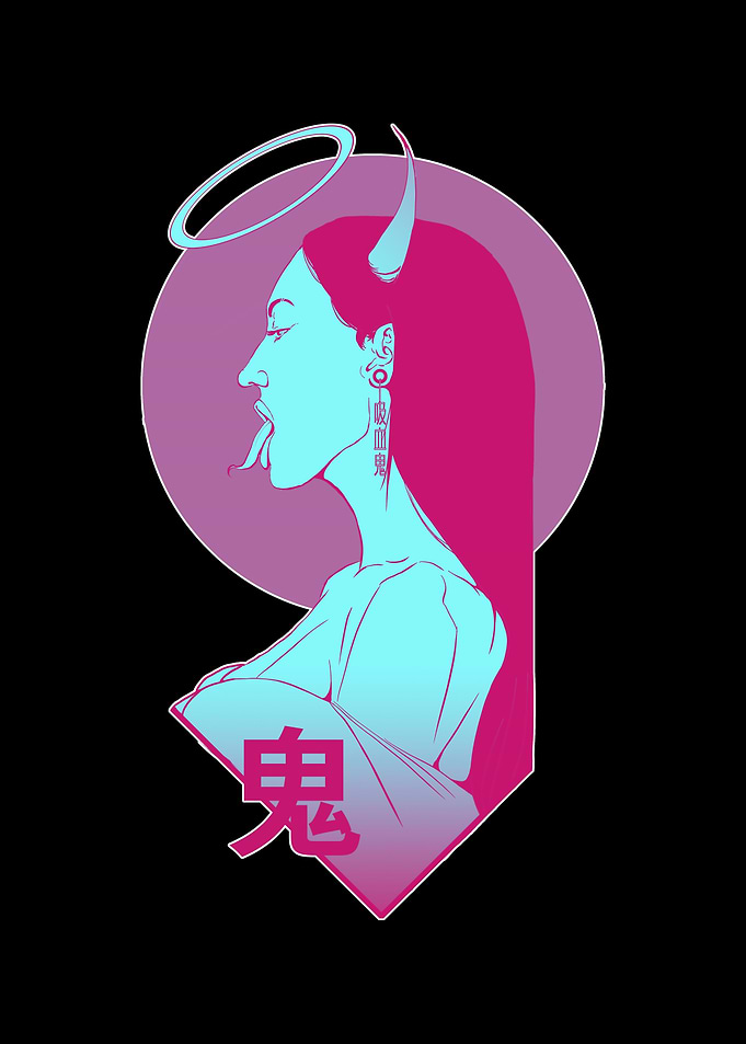 Japanese Oni Demon Girl