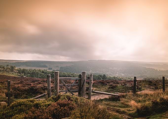 Pink Peak District Skies