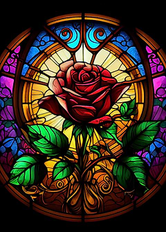 Stained Glass Rose