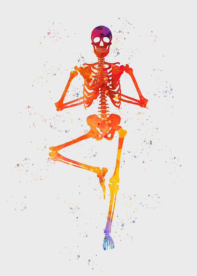 Funny skeletons Yoga