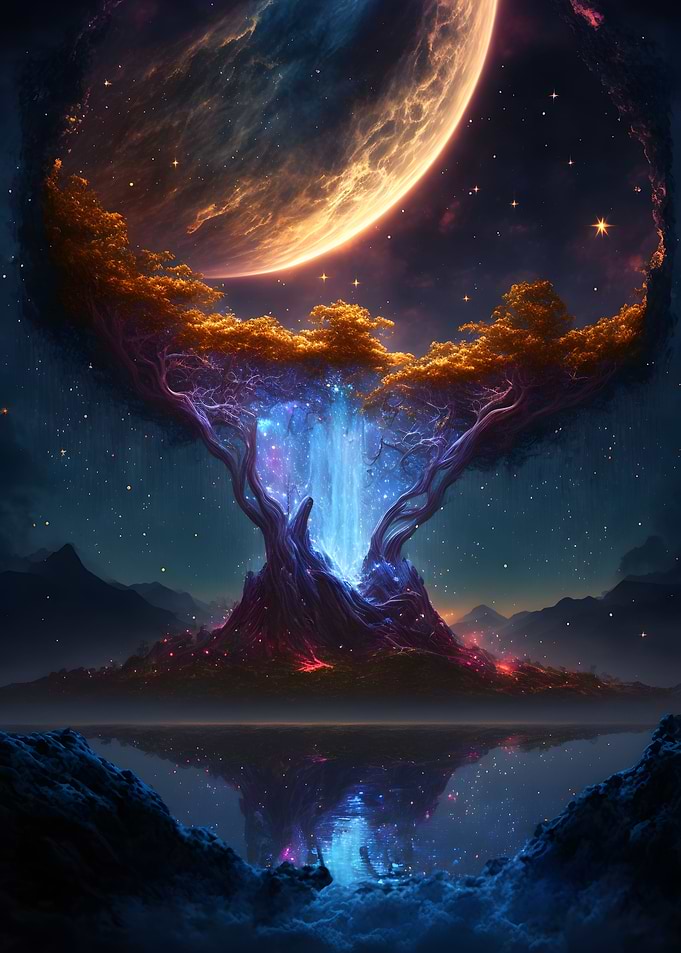 A surreal intricate night