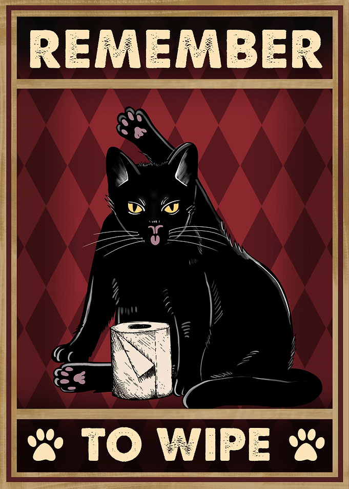 remember to wipe cat