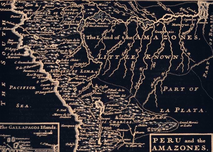 Peru and Amazon river map