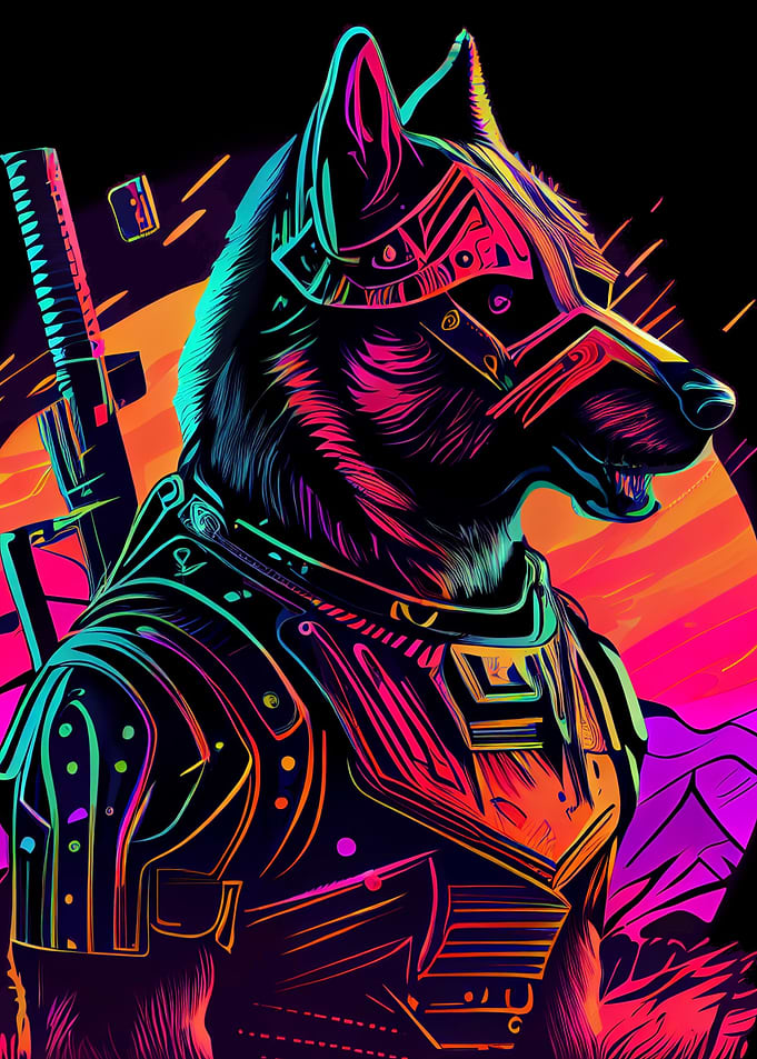 Chien Synthwave