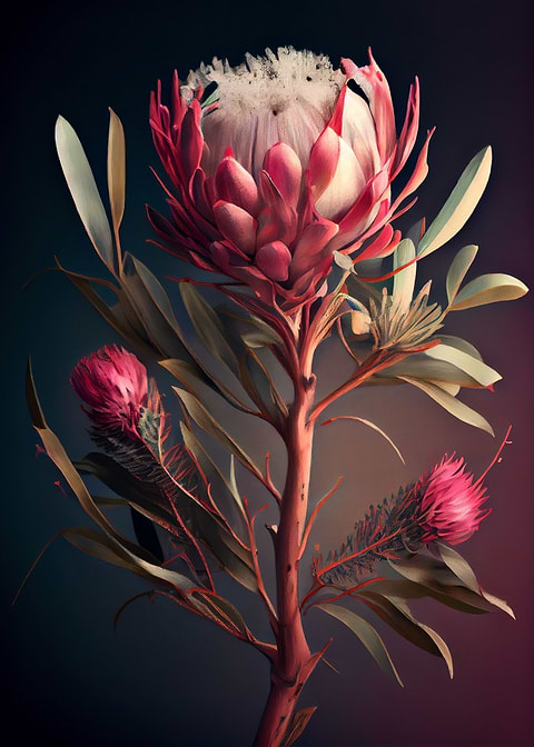 The Beauty of Warratahs — Australian botanical metal print