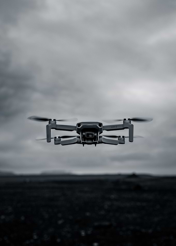 Iceland Drone Black Beach