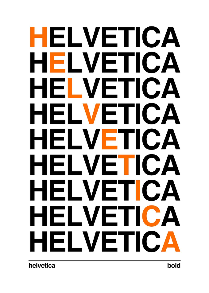 Helvetica Wall Art
