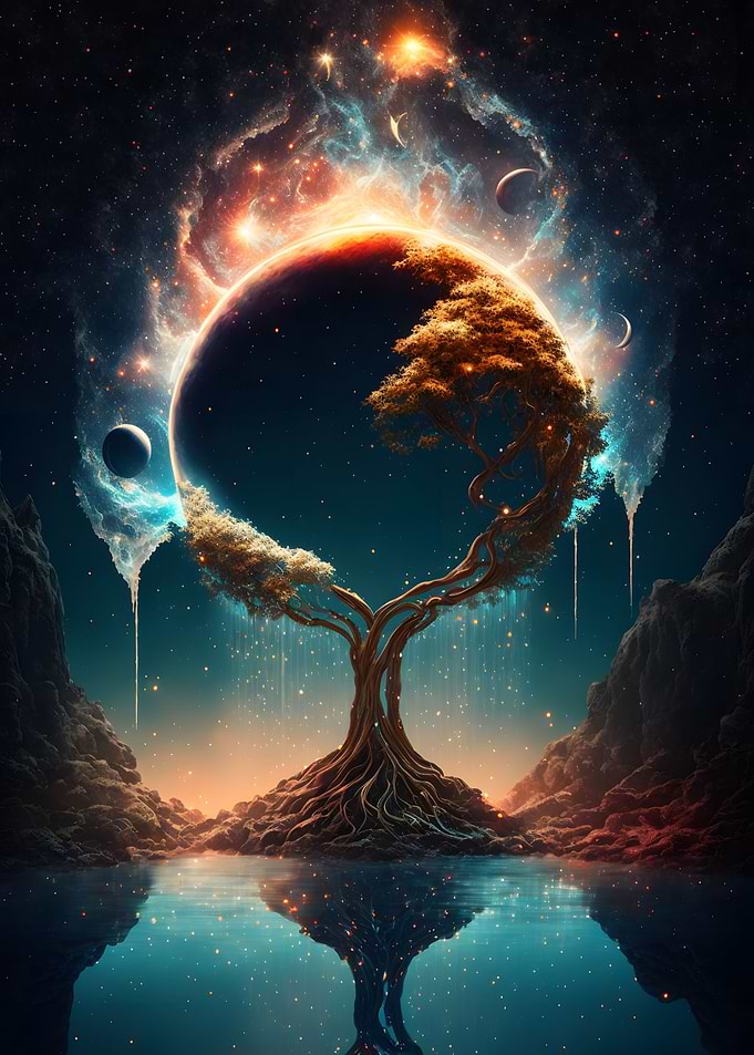 A surreal intricate night