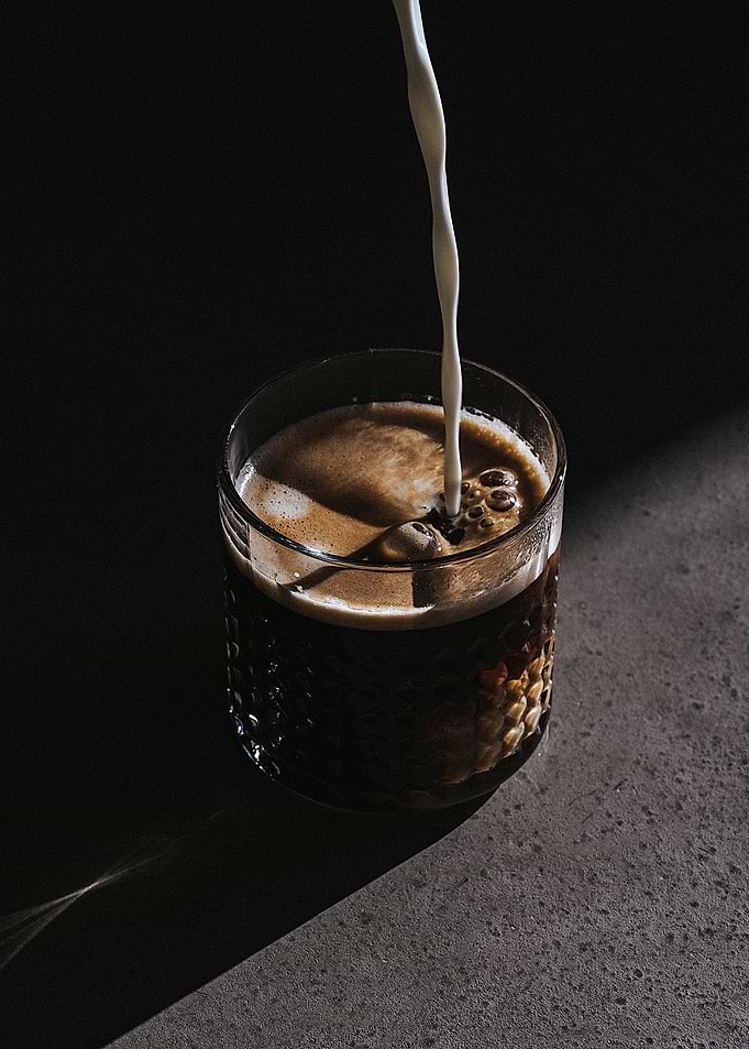 Milk input to americano