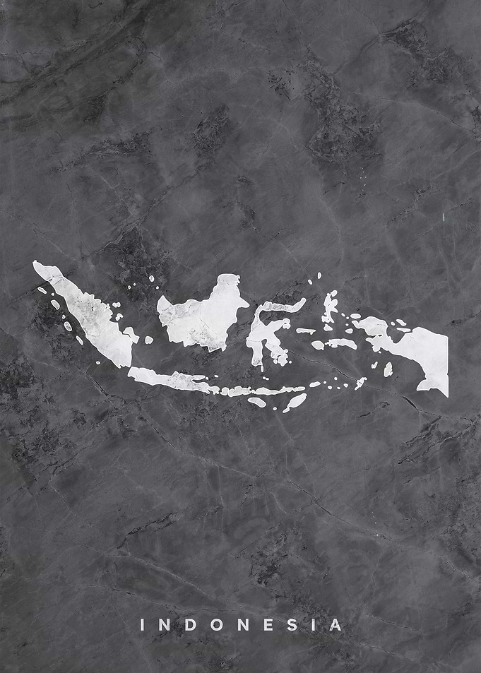 Indonesia Marble Map