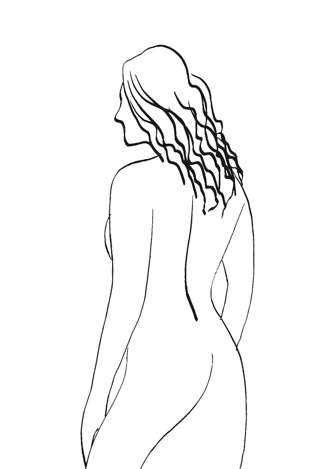 Woman and Lines