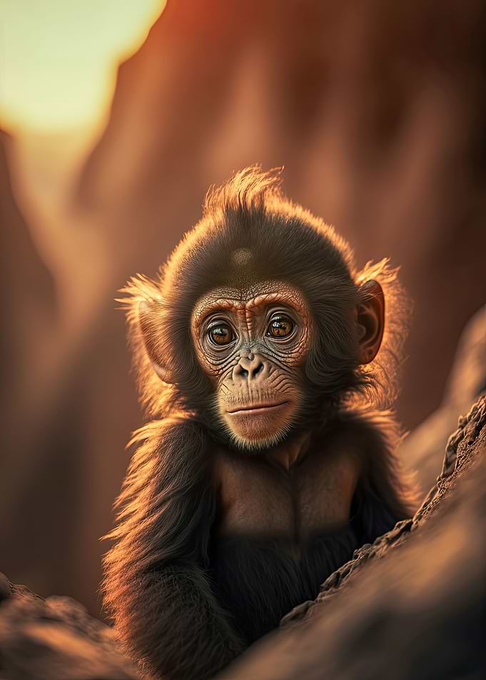 Baby Monkey watching