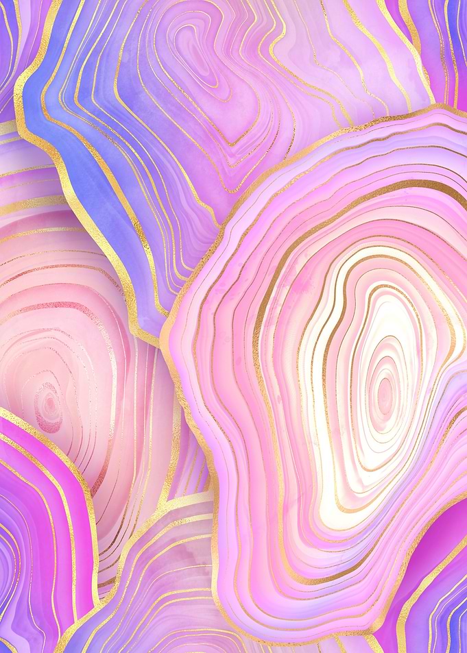 Pink Watercolor Agate 06