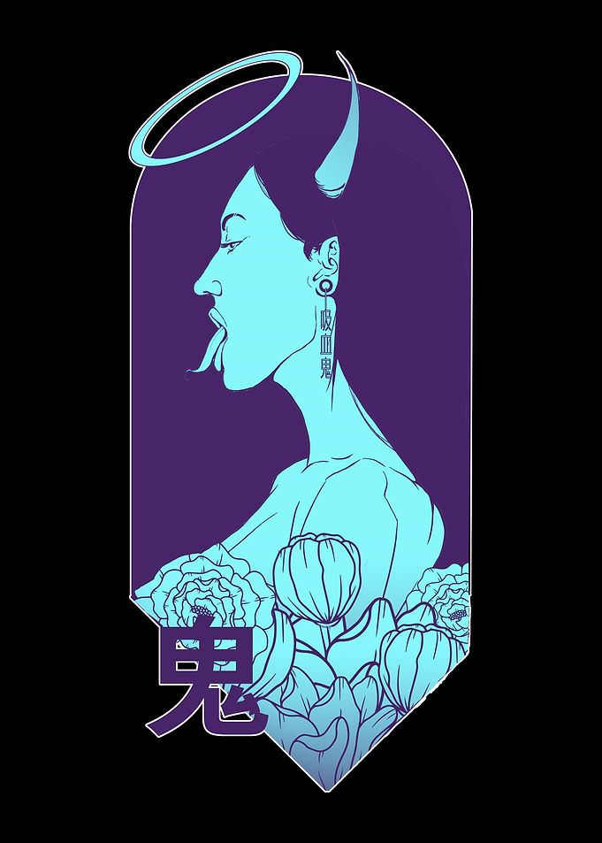 Japanese Oni Demon Girl
