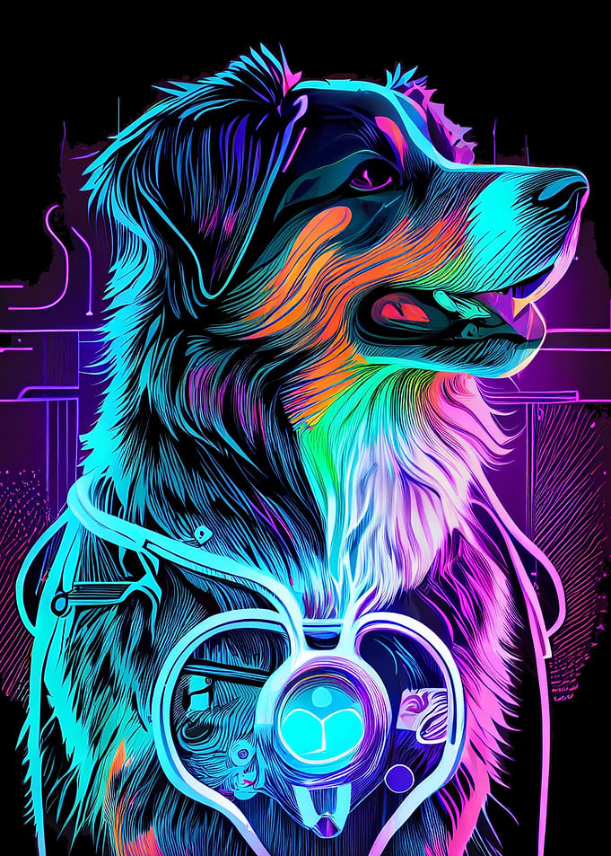 Chien Synthwave