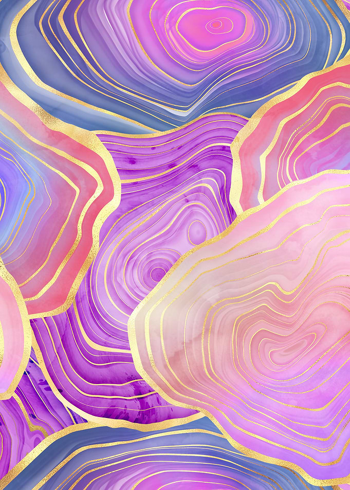 Pink Watercolor Agate 03