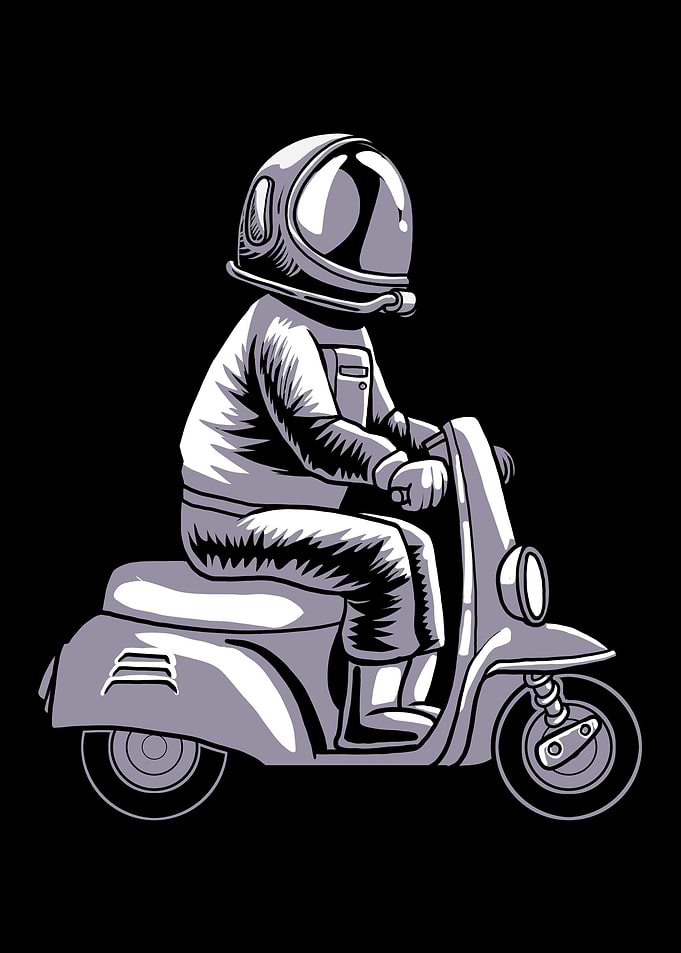 Scooter Bike Astronaut